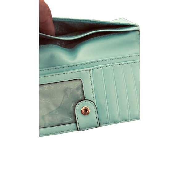 Kate Spade turquoise Large Slim Leather Wallet With Multiple Card Slots & ID Win - Picture 10 of 11